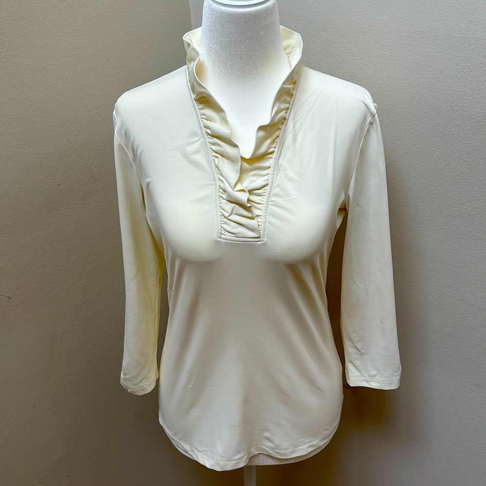 J. McLAUGHLIN Dunbar Top in Cream